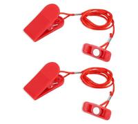 Gosknor 2uds Llaves de Seguridad Magnéticas Universales para Cintas Correr, Interruptor de Parada Emergencia Magnético Rectangular para la Mayoría Cintas y Máquinas Correr