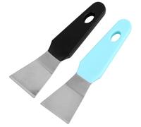 Gosknor 2uds Raspador Impresora 3D, Espátula de 14x4cm Herramienta de Extracción Acero Inoxidable Accesorios con Agarre Cómodo para un Desmontaje Fácil Modelos (Azul, Negro)