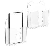Gosknor 2uds Soportes Teléfono de Montaje en Pared, Soporte de Pared Plástico Teléfono Móvil Soporte Noche para Smartphone Accesorio para iPhone y Android (Blanco Glaciar)