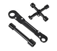 Gosknor 3uds Herramientas de Llave de Plomería, Juego de Llaves de Tope Angular para Plomeros Herramientas de Plomería para Plomeros Profesionales Kit de Llave Angular para Baño Cocina Jardín