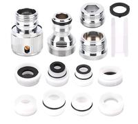 Gosknor 4 Juego Adaptadores para Grifo, Conexión Rápida, Adaptador Grifo de Fregadero a Manguera de Jardín Conector Lavavajillas y Lavadora para Cocina, Baño, Baño Mascotas, Jardín y Manguera Ducha