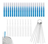 Gosknor 40uds Herramientas Limpieza Cabezal Ducha, Tamaño Múltiple Cepillos Limpieza Ducha Palillos Desatascadores Boquillas Accesorios Antiobstrucción para Hogar Baño Orificio Pequeño Grifo