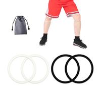 Gosknor 4uds Correas Soporte Tendón Rotuliano Silicona, Rodilleras Transpirables para Baloncesto Soporte Estabilizador Rótula con Bolsa Almacenamiento para Hombres y Mujeres (Negro, Blanco Luminoso)