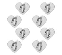 Gosknor 8uds Corazón Soporte para Anillo de Teléfono, Lindo Phone Ring Holder Adhesivo Anillo de Dedo Fono Adhesivo para Funda Teléfono Móvil Tableta Accesorios Bricolaje (silver)