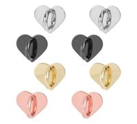 Gosknor 8uds Corazón Soporte para Anillo de Teléfono, Lindo Phone Ring Holder Adhesivo Anillo de Dedo Fono Adhesivo para Funda Teléfono Móvil Tableta Accesorios Bricolaje (4 Colores)