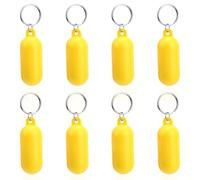 Gosknor 8uds Llaveros Flotantes de Barco, 6,5x2,5cm Forma de Píldora Amarilla Flotadores de Plástico para Barcos Accesorio para Deportes Acuáticos Navegación Surf Pesca Deportes Al Aire Libre