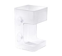 Gosknor Comedero para Peces de Acuario, 10x6cm Bandeja Pecera Flotante & Sumergible Dispensador Alimento Peces con Ventosas para Alimentar Tortugas Camarones (Cuadrado)