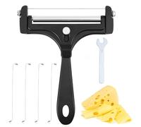 Gosknor Cortador de Queso, Acero Inoxidable Ajustable Rebanador Queso Alambre con 8 Cables Adicionales y Llave de Mano Rebanador de Alimentos para Mantequilla Mozzarella Queso Cheddar