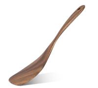 Gosknor Espátula Madera para Cocinar, Espátula Cocina de Madera Olla Que No Daña Utensilios Cocina de Mango Largo para Sartenes Antiadherentes Freír Revolver Cocinar
