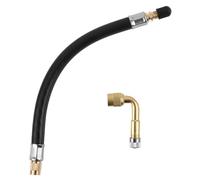 Gosknor Extensión Válvula Neumático, 21,7cm Manguera de Extensión de Vástago de Válvula con 90 Grados Latón Adaptador Extensión de Válvula de Neumático para Automóviles Motocicletas Bicicletas