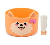 Gosknor Funda Protectora de Silicona para Stanley Taza de 40/30oz con Forma de Perro de Dibujos Animados, Compatible con Stanley Taza, Yeti y Hydro Flask Accesorios Evita Arañazos y Ruidos