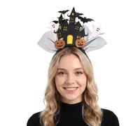 Gosknor Halloween Diadema, Castillo Murciélago Fantasma Calabaza Tocado