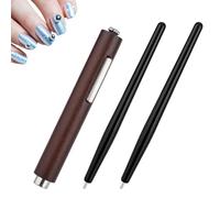 Gosknor Herramienta Magnética para Uñas, 3-en-1 Imán de Ojo de Gato Bolígrafo Magnético Profesional Esmalte en Gel Mango Madera Kit Diseño Uñas para Casa, DIY, Estudio