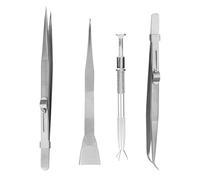 Gosknor Juego de 4 Herramientas Decoración Pasteles, Acero Inoxidable Bolígrafo Chispas Pinzas para Perlas y Pinzas con Punta de Pala Profesional para Hornear Galletas y Cupcakes