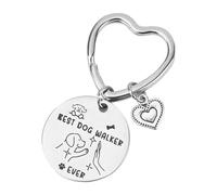 Gosknor Llavero de Regalo para Dueños de Perros, “Best Dog Walker Ever“ Lindo Llavero de Paseador Llavero de Cachorro para Mujeres Mamás Amantes de Los Animales Regalos (Labrador)