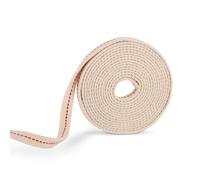 Gosknor Mechas para Lámparas de Aceite con Puntada Roja, 1,5 cm 3 m de Algodón Plano a Base Queroseno para Lámparas Queroseno y Aceite de Parafina (Blanco)