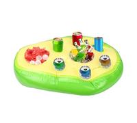 Gosknor Portavasos Flotante para Piscina, Divertido Bandeja Mesa Barra Flotadores Inflable con Forma de Aguacate con 8 Ranuras Vasos Accesorio Hidromasaje y Piscina para Adultos Fiestas de Verano