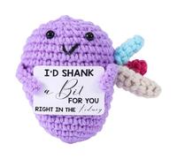 Gosknor Riñón de Ganchillo Positivo, Divertido Muñeco Riñón de Punto Hecho a Mano con Apoyo Emocional con Tarjeta Ánimo Decoración Escritorio Regalo para Amigos Familiares Médicos y Enfermeras