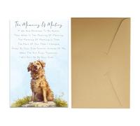 Gosknor Sentida Tarjeta Pésame por Pérdida de Perro, Tarjeta Condolencias con Sobre Conmovedor Regalo Conmemorativo para Dueños en Duelo Amantes de Perros Amigos & Familia (20,5x13,5cm)