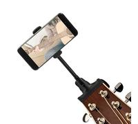 Gosknor Soporte Teléfono Guitarra, Soporte Cuello Cisne Ajustable Negro Compatible con iPhone y Todos los Teléfonos de 11,43-17,78cm Ideal para Guitarra Transmisión en Vivo Cursos Grabar Videos