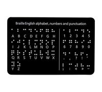 Gosknor Tablero de Alfabeto en Braille, Tablero de Alfabeto en Braille con Puntos en Relieve Letras Tablero de Aprendizaje para Principiantes Ayuda Didáctica para Niños Ciegos (Horizontal)