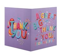 Gosknor Tarjeta de Agradecimiento Gigante, 40x27cm con Sobre Ideal Como Tarjeta Despedida para Jefe Profesor Compañero de Trabajo y Oficina (Morado)