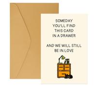 Gosknor Tarjeta de Aniversario Divertida para Esposa Esposo, Tarjeta de Cumpleaños para Novio Novia con Sobre Romántica Tarjeta de Felicitación Regalo de Humor para él Ella (Estilo 2)