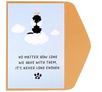 Gosknor Tarjeta de Condolencia para Perros, Tarjeta de Condolencias por Pérdida de Mascotas para Familiares Amigos Amantes de los Perros