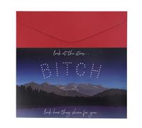 Gosknor Tarjeta de Cumpleaños, Graciosa para Mejor Amiga Mira Las Estrellas Cómo Brillan ti Idea de Regalo Humorístico Reflexivo para Mujeres