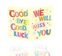 Gosknor Tarjeta de Despedida Divertida para Compañeros de Trabajo, Grande con Sobre Ideal Jubilación Nuevo Trabajo o Mudanza para Hombres y Mujeres Colegas y Amigos