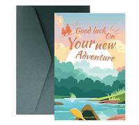 Gosknor Tarjeta de Despedida para Compañero de Trabajo que se va, 24x18cm Good Luck On New Adventure Tarjeta con Sobre Tarjeta de Despedida Dulce Tarjeta Despedida para Colega Regalo de Jubilación