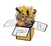 Gosknor Tarjeta Emergente 3D de Feliz Cumpleaños, Caja Emergente Colorida de Cumpleaños con Sobre y Tarjeta de Felicitación Tarjeta Emergente de Cumpleaños Genial para Hombres y Mujeres (20.°)
