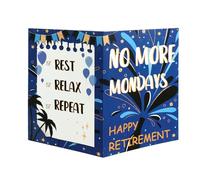 Gosknor Tarjeta Jubilación, 40x27cm Extragrande Azul Oscuro Tarjeta de Felicitación de Despedida Jumbo con Sobre para Jefe Profesor Colega Amigo Familia