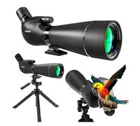 Gosky Alcance de detección HD de 20-60 x 80 mm para Tiro al Objetivo, Caza, observación de Aves, paisajes de Vida Silvestre, con trípode y Adaptador de Smartphone, 100% Impermeable, a Prueba de