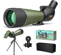 Gosky Flagship - Telescopio de detección de 25-75 x 80 Pulgadas, con trípode, Bolsa de Transporte y Soporte rápido para teléfono BAK4, Impermeable, para observación de Aves, Tiro al Objetivo, versión