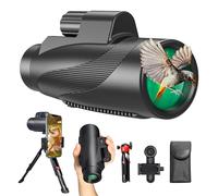 Gosky Monocular de 12 x 50 para adultos, telescopio monocular con prisma BAK4 y lente FMC, monocular ligero, ideal para observación de aves, caza, vida silvestre, senderismo, viajes