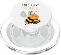 Gospel Kids Christian Faith Cute Bee: I Bee-Lieve in Jesus PopSockets PopGrip para MagSafe