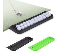 GoSports Bandeja para Pelotas de Golf para Todo Tipo de Clima, Capacidad para 24 Pelotas, Compatible con Todas Las Alfombrillas de golpeo, Color Negro