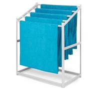 GoSports Coast - Estante de Secado de Toallas de Playa de PVC para Piscina y bañera de hidromasaje, diseño Moderno de 5 Niveles, Goma de cloruro de polivinilo, Color Blanco