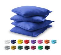 GoSports Cornhole - Juego de 4 Bolsas de Frijoles (pufs) reglamentarios para Todo Tipo de Clima, Color Azul Royal