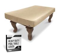 GoSports Funda para Mesa de Billar de Cuero sintético, Impermeable y Resistente al desgarro, Cubierta de Mesa de Billar para Interiores y Exteriores, Color marrón