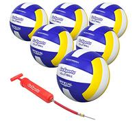 GoSports Interior Competencia Voleibol 6 Unidades - Hecho de Cuero sintético - Incluye Bomba y Bolsa de Transporte