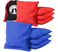 GoSports Ch-Bags-8 Juego de pufs de Cornhole de regulación Oficial (8 Bolsas para Todo Tipo de Clima), Rojo/Azul y Americano, Unisex Adulto, Red, Blue, Regulation