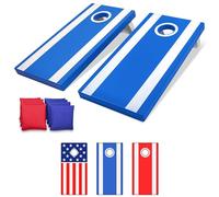 GoSports - Juego de All-Weather Cornhole para Exteriores de 1,21 x 0,60 m, para Todo Tipo de Clima con tableros de plástico Resistentes a la Intemperie, Incluye 8 pufs y Reglas de Juego