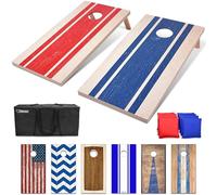 GoSports - Juego de Cornhole con diseño de Madera de 1,2 x 0,6 m, Incluye Dos Tablas de 1,2 x 0,6 m, 8 Bolsas de Frijoles (pufs) y Funda de Transporte