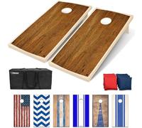 GoSports - Juego de Cornhole de 1,2 x 0,6 m, Incluye Dos Tablas de 1,2 x 0,6 m, 8 Bolsas de Frijoles (pufs) y Funda de Transporte
