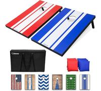 GoSports - Juego de Cornhole de diseño clásico de 0,91 x 0,60 m, Incluye Dos Tablas de 0,91 x 0,60 m, 8 pufs y Funda de Transporte