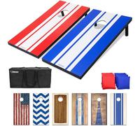 GoSports - Juego de Cornhole de diseño clásico de 1,22 x 0,61 m, Incluye Dos Tablas de 1,22 x 0,61 m, 8 Bolsas de Frijoles (pufs) y Funda de Transporte