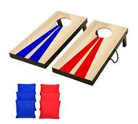 GoSports - Juego de Cornhole de tamaño portátil de 60,9 x 30,5 cm con 6 Bolsas de Frijoles (pufs), óptimo para Jugar en Interiores y Exteriores, diseño de Madera