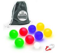 GoSports Juego de Bolas de bocha LED - Incluye 8 Bolas de bocha iluminadas, palino, Estuche y Cuerda de medición - Elegir 85 mm o 100 mm